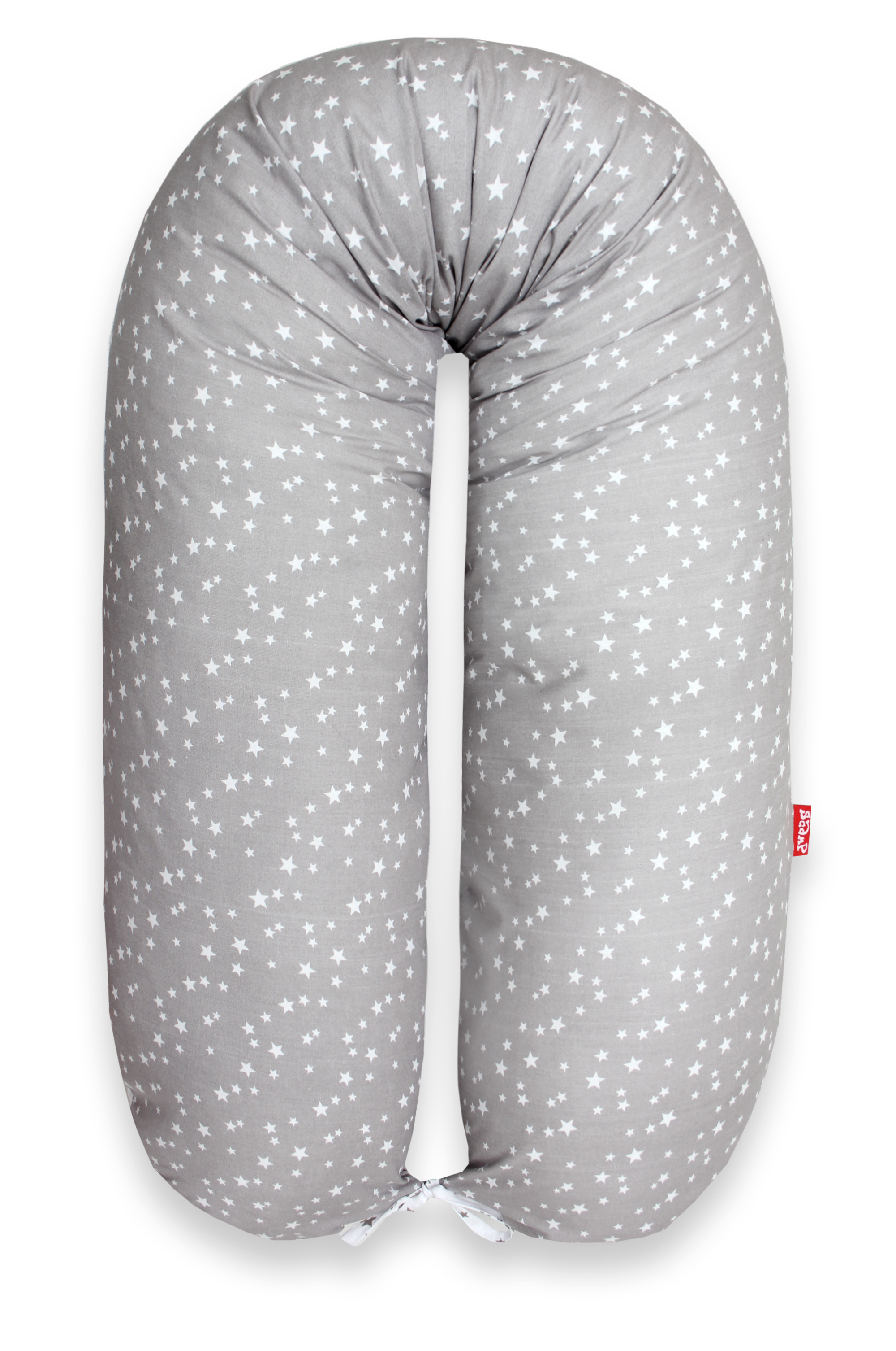 Scamp formázható univerzális szoptatós párna pamut huzattal /GreyWhiteLittleBigStarsNew