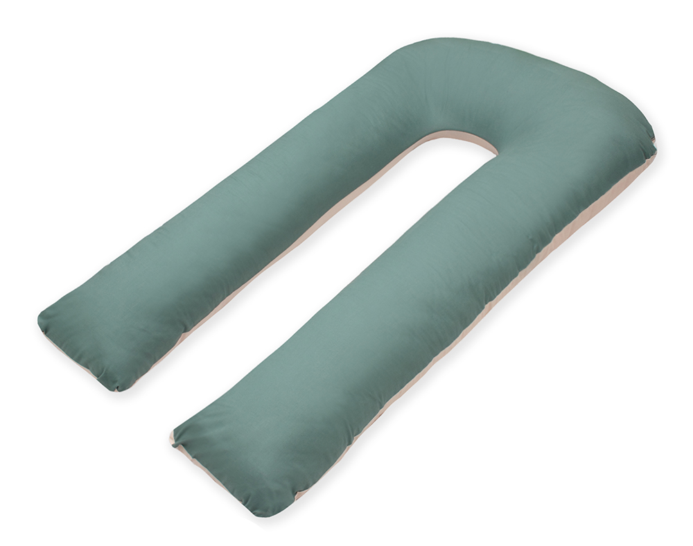 Scamp ölelő párna - U alakú /Zöld-bézs huzattal