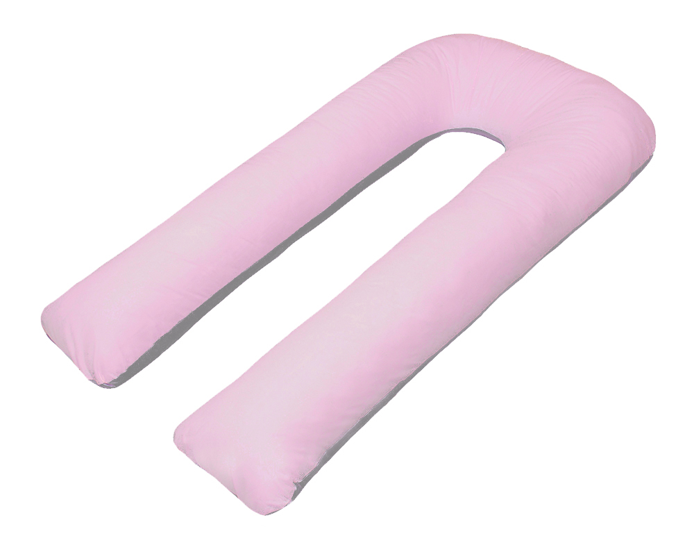 Scamp ölelő párna huzat - U alakú /Rózsaszín-grafit