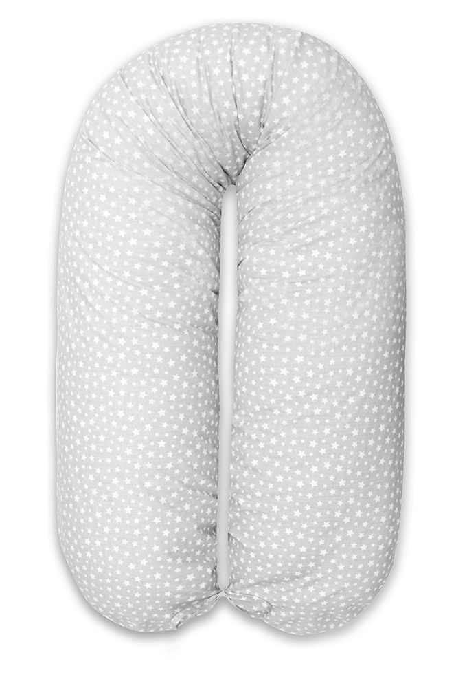 Scamp formázható univerzális szoptatós párna pamut huzattal /GreyWhiteLittleBigS